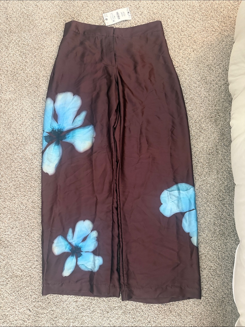 Zara Maroon High-Waist Trousers